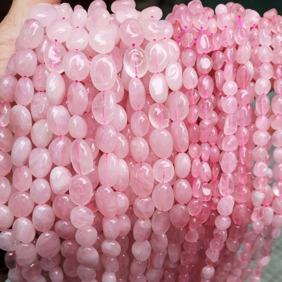 Picture of Rose Quartz ( Natural ) Beads For DIY Charm Jewelry Making Irregular
