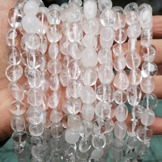 Immagine di 1 Filo Quarzo ( Naturale ) Perline per la Creazione di Gioielli con Ciondoli Fai-da-te Irregolare