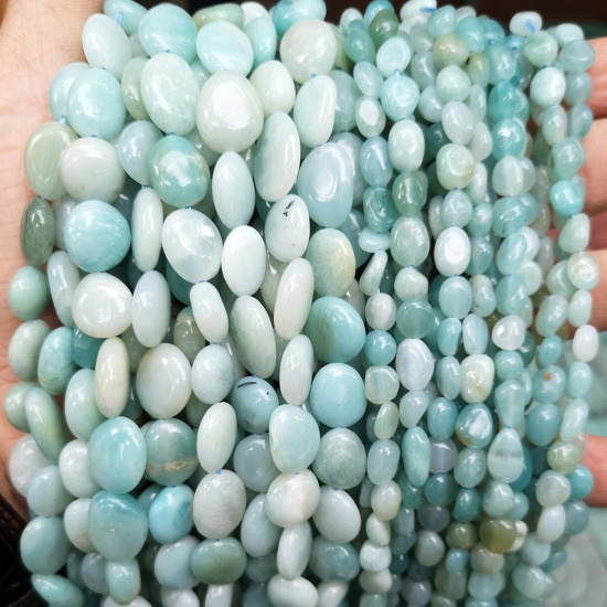 Picture of Amazonite ( Natural Dyed ) Beads For DIY Charm Jewelry Making Irregular Blue