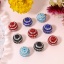 Picture of Polymer Clay Beads For DIY Jewelry Making Round Multicolor Clear Rhinestone About 16mm Dia, Hole: Approx 1.4mm