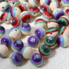 Image de 20 Pcs Perles pour DIY Fabrication de Bijoux en Résine Anatomy Jewerly Rond Multicolore Yeux 12mm Dia, Taille de Trou: 1.8mm