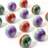 Image de 20 Pcs Perles pour DIY Fabrication de Bijoux en Résine Anatomy Jewerly Rond Multicolore Yeux 12mm Dia, Taille de Trou: 1.8mm