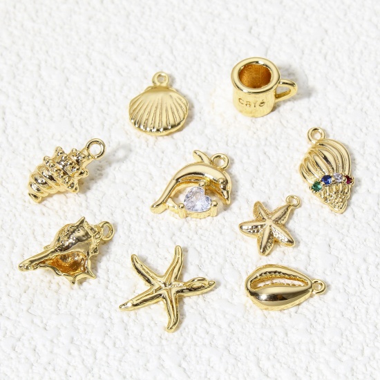 Picture of Brass Ocean Jewelry Charms 18K Gold Color