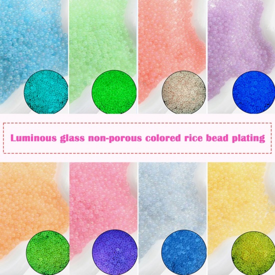 Immagine di 30 Grammi Vetro Seme Baglie nel buio Seme Perline Tondo Multicolore Bolla Senza Foro