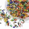 Picture of Glass Seed Beads Twisted Bugle Multicolor About 6mm x 2mm