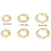 Image de 5 Pcs Cadres de Perles en Laiton Rond Vague Plaqué Or Véritable 14K