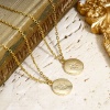 Изображение 1 ШТ Латунь галактика Подвески Круглые 14K настоящее золото с покрытием Звезда Бижутерия усыпанная мелким фианит Прозрачный Искусственный Циркон