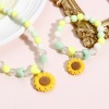Picture of Resin Charms Sunflower Silver Tone Yellow