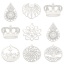 Imagen de 5 Unidades 304 Acero Inoxidable Colgantes Charms Tono de Plata Filigrana Filigrana Estampación