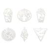 Picture of 304 Stainless Steel Halloween Charms Silver Tone Filigree Stamping