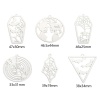 Picture of 304 Stainless Steel Halloween Charms Silver Tone Filigree Stamping