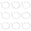 Picture of 304 Stainless Steel Twisted Stick Chain Anklet 18K Gold Color With Pendant 24.5cm(9 5/8") long