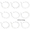 Picture of 304 Stainless Steel Twisted Stick Chain Anklet 18K Gold Color With Pendant 24.5cm(9 5/8") long