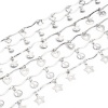 Picture of 304 Stainless Steel Twisted Stick Chain Anklet 18K Gold Color With Pendant 24.5cm(9 5/8") long