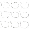 Picture of 304 Stainless Steel Handmade Link Chain Anklet Silver Tone With Lobster Claw Clasp And Extender Chain