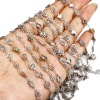 Picture of 304 Stainless Steel Handmade Link Chain Anklet Silver Tone With Lobster Claw Clasp And Extender Chain