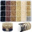 Image de 1 Boîte DIY Kits de Perles pour Fabrication de Bijoux Bracelet Collier Accessoires Faits à la Main en Pâte Polymère 19cm x 13cm