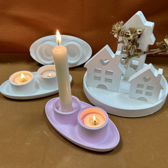 Bild von 1 Stück Silikon Ostertag Harzform zum Selbermachen von Kerzenseife Weiß