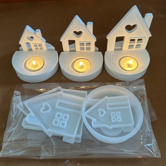 Picture of Silicone Easter Day Resin Mold For Candle Soap DIY Making White