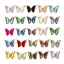 Immagine di 5 Pz Ottone + Vetro Insetto Pendenti Charms Connettori Oro Placcato Multicolore Farfalla Trasparente Strass 22mm x 17mm