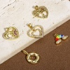 Picture of Brass Charm Pendant 18K Gold Plated Multicolour Cubic Zirconia
