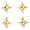 Picture of Brass Galaxy Charms 18K Real Gold Plated Star 3D Clear Cubic Zirconia 19mm x 14mm