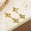 Picture of Brass Galaxy Charms 18K Real Gold Plated Star 3D Clear Cubic Zirconia 19mm x 14mm