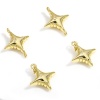 Picture of Brass Galaxy Charms 18K Real Gold Plated Star 3D Clear Cubic Zirconia 19mm x 14mm
