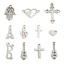 Immagine di 5 Pz Ecologico 304 Acciaio Inossidabile Semplice Charms Cuore Tono Argento Filigrana