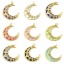 Immagine di 1 Pz Ottone Galassia Charms Luna 18K Vero Oro Placcato Smalto Trasparente Cubic Zirconiae 28mm x 23mm