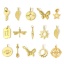 Immagine di 1 Pz Ottone Charms Sole 18K Vero Oro Placcato Luna