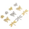 Imagen de 2 PCs Brass Insect Charms Real Gold Plated Butterfly Animal Dragonfly                                                                                                                                                                                         