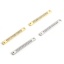 Immagine di 2 Pz Ottone Geometrico Pendenti Charms Connettori Accessori Rettangolo Vero Oro Placcato Micro Spianare Trasparente Cubic Zirconiae 32mm x 4mm