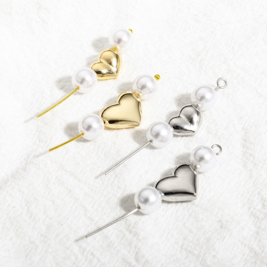 Picture of Brass Valentine's Day Charms Heart 3D