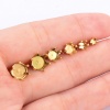 Picture of 304 Stainless Steel Ear Post Stud Earring For DIY Jewelry Making Accessories Gold Plated Cabochon Settings
