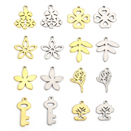 10 Pcs Breloques en 304 Acier Inoxydable