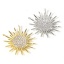 Immagine di 1 Pz Ottone Galassia Pendenti Charms Connettori Accessori Sole Vero Oro Placcato Micro Spianare Trasparente Cubic Zirconiae 23mm x 22mm