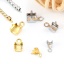 Picture of Brass Crimp Ends Connectors For Cup Chain Jewelry Making Square Real Gold Plated
