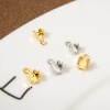 Picture of Brass Crimp Ends Connectors For Cup Chain Jewelry Making Square Real Gold Plated