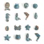 Picture of Zinc Based Alloy Ocean Jewelry Spacer Beads For DIY Charm Jewelry Making Antique Copper Blue Star Fish Mermaid Patina