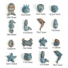 Bild von 30 PCs Zinc Based Alloy Ocean Jewelry Spacer Beads For DIY Charm Jewelry Making Antique Copper Blue Star Fish Mermaid Patina
