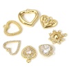 Picture of Brass Valentine's Day Charms 18K Real Gold Plated Heart