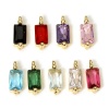Picture of Eco-friendly Brass Geometric Charms 18K Real Gold Plated Rectangle 8.5mm x 3mm