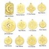 Picture of Eco-friendly Vacuum Plating 304 Stainless Steel Galaxy Charms 18K Real Gold Plated Star Sunshine