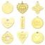 Picture of Eco-friendly Vacuum Plating 304 Stainless Steel Valentine's Day Charms 18K Real Gold Plated Heart Eye