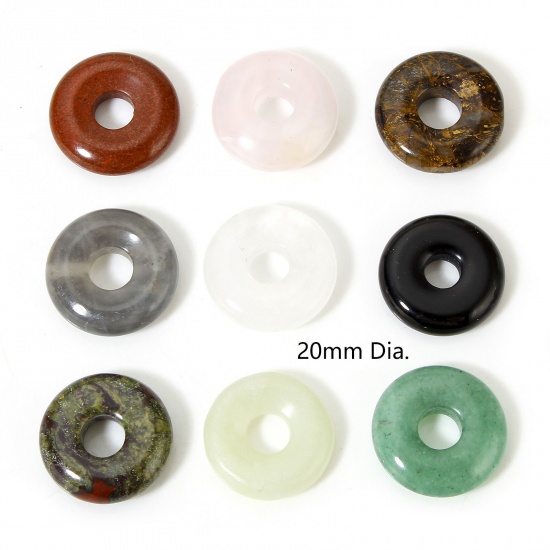 Picture of Gemstone ( Natural ) Charms Circle Ring 20mm Dia.