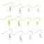 Picture of 20 PCs Eco-friendly Vacuum Plating Brass Simple Ear Wire Hooks Earrings For DIY Jewelry Making Accessories Real Gold Plated
