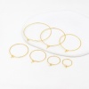 Image de 10 Pcs Boucles d'Oreilles Créoles Accessories pour DIY Fabrication de Bijoux Respectueux de la Nature en Laiton Simple Plaqué Or Véritable Annulaire