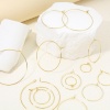 Image de 10 Pcs Boucles d'Oreilles Créoles Accessories pour DIY Fabrication de Bijoux Respectueux de la Nature en Laiton Simple Plaqué Or Véritable Annulaire