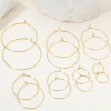 Image de 10 Pcs Boucles d'Oreilles Créoles Accessories pour DIY Fabrication de Bijoux Respectueux de la Nature en Laiton Simple Plaqué Or Véritable Annulaire